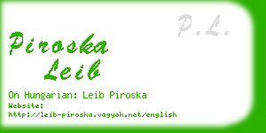 piroska leib business card